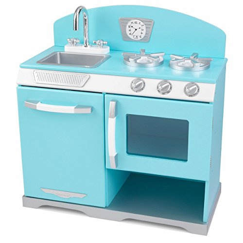 KidKraft 53252 - Blauer Kochherd aus Omas Zeiten