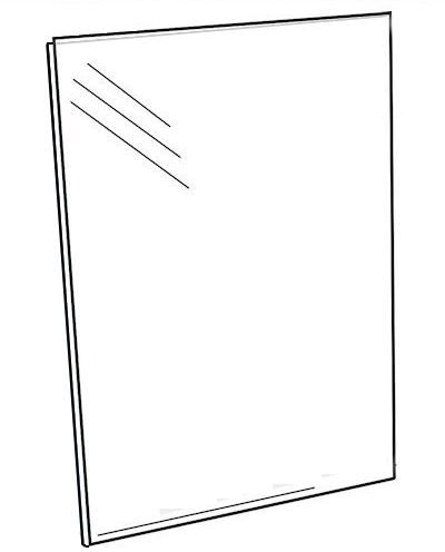 Pos Display Shop A4 Portrait Clear Plastic/Acrylic 'U' Shape Wall Mountable Sign Holder/Poster Holder/Menu Holder - PDS8023