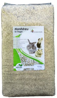 Hanfeinstreu 90 Liter (EUR 0,21/Liter), Einstreu aus 100% Hanf als Käfig Bodenbedeckung für Kaninchen, Meerschweinchen, Hamster, Degus, Ratten und andere Nagetiere