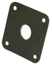PRJP-010 Jack Plate BK Plastic Black - Gitarren Ersatzteil