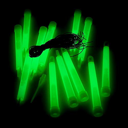 KNIXS 25er Set Premium Power-Knicklichter in grün leuchtend inkl. Spezialhaken und Befestigungsband für Party, Festival, Outdoor oder als Dekoration