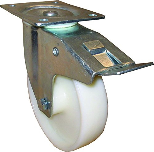 Polyamid Lenkrolle mit Feststeller und Rad ø 250mm Tragkraft 400Kg Transportrolle Schwerlastrolle Rollenlagerung