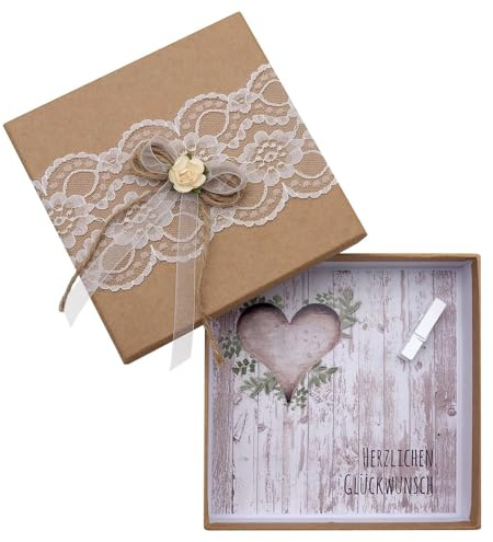 Geldgeschenk Verpackung Geldverpackung Natur Vintage Hochzeit Kommunion Konfirmation
