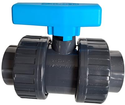 PISCINEO Vanne PVC Pression à Coller diam. 50