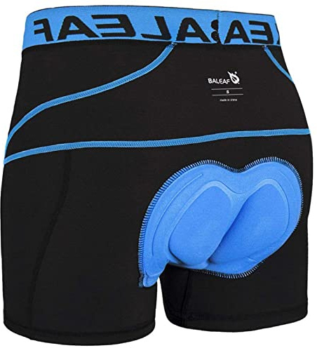 BALEAF Cykelshorts herr 4D vadderade mountainbike underkläder MTB foder ridning andningsbara cykelundershorts blå XL