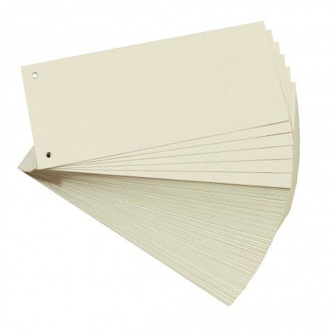 Qualitäts Trennstreifen 10,5x24cm Kraftkarton durchgefärbt gelocht (100er Packung, Chamois)