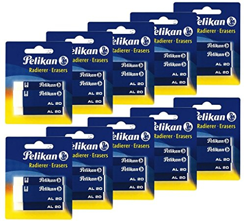 Pelikan 620112 Kunststoff-Radierer AL20, 3 Stück (10)