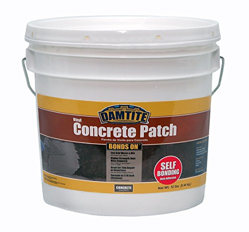 DAMTITE BondsOn Vinyl Concrete Patch, Higher Strength Than Most Cements, Spreads to 1/16 Thickness, Just Add Water & Mix (12lb)