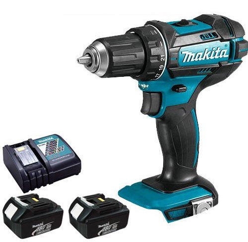 Makita DHP482Z Combi Drill 18V Cordless LXT Li-ion with 2 x 3Ah BL1830 Batteries & DC18RC Charger