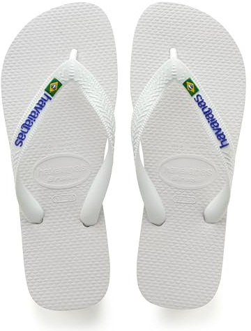Havaianas unisex Brasil-logo, wit, 9/10