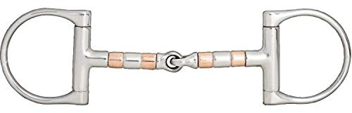 NETPROSHOP D-Trense, Gebiss gebrochen aus Edelstahl mit Kupferrollen Versch. Größen, Auswahl:11.5 cm