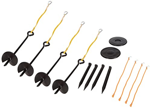Park & Sun Sports Outdoor Volleyball Beach/Sand Adaptor Kit with Ground Stakes: Auger Anchor Set