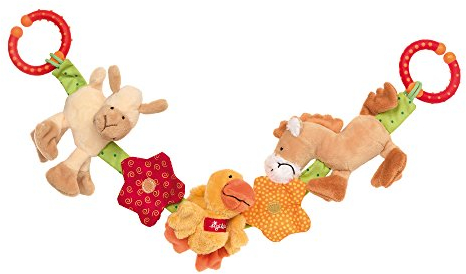 SIGIKID 49962 Wagenkette Farm Baby Activity On Tour Mädchen und Jungen Babyspielzeug empfohlen ab Geburt mehrfarbig