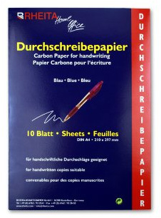 10 Blatt Durchschlagpapier / Blaupapier / DIN A4 in praktischer Mappe