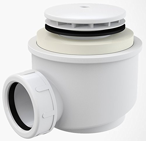 Coude d'évacuation douche bonde d'écoulement DN 50 Siphon Siphon pour baignoire duschtassse de Blanc