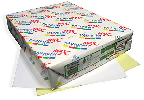 250 Sets, NCR Paper, Collated 2 Part (White, Canary), Letter Size Carbonless Paper - Rainbow Brand by Quality Paper