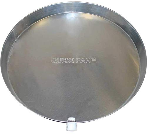 Holdrite QP-26 Aluminium Water Heater QuickPan with 1 Inch PVC Drain Fitting, 26 Inch Diameter
