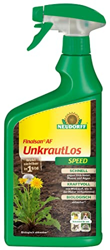 Neudorff Finalsan AF UnkrautLos Speed – Schnell wirkender Unkrautvernichter gegen Unkraut, Moos und Algen. Wirkt in 1 Stunde, anwendungsfertig, 1 Liter