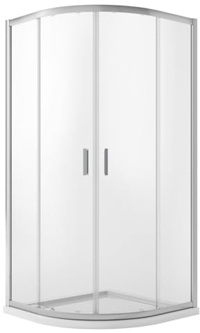 Cabine Paroi Douche Demi-Circulaire 80x80 H198 Transparent 6mm mod. Ready