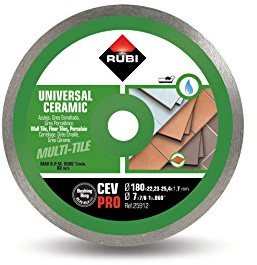 RUBI 25912 Disco Diamante general cerámica contínuo (CEV) 180 PRO, Gris, 180 mm