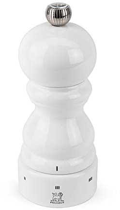 PEUGEOT - Salzmühle Paris u‘Select 12 cm - 6 voreingestellte Mahlgrade - Aus PEFC-zertifiziertem Holz - White Laquered