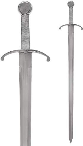 Battle-Merchant Mittelalterliches Schwert aus Stahl, 93 cm, ungeschärft