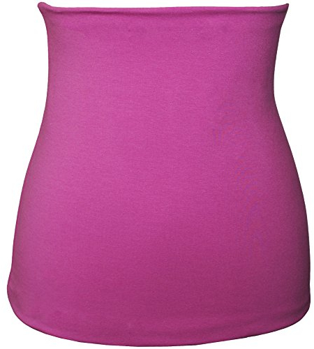 alles-meine.de GmbH 3 in 1: Jersey - Nierenwärmer/Shirt Verlängerer/modisches Accessoire - rosa pink Uni Frau XS