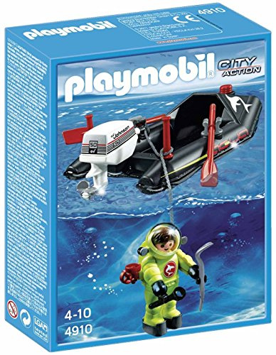 PLAYMOBIL 4910 Kleinboot mit Tiefseetaucher