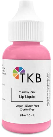 TKB Lip Liquid Color | Liquid Lip Color for TKB Gloss Base, DIY Lip Gloss, Pigmented Lip Gloss and Lipstick Colorant, Made in USA (1floz (30ml), Yummy Pink)