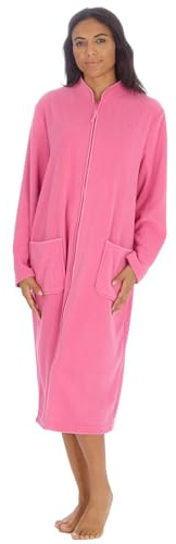 Undercover Ladies Zipped Soft Fleece Dressing Gown 4045 Blue 18-20