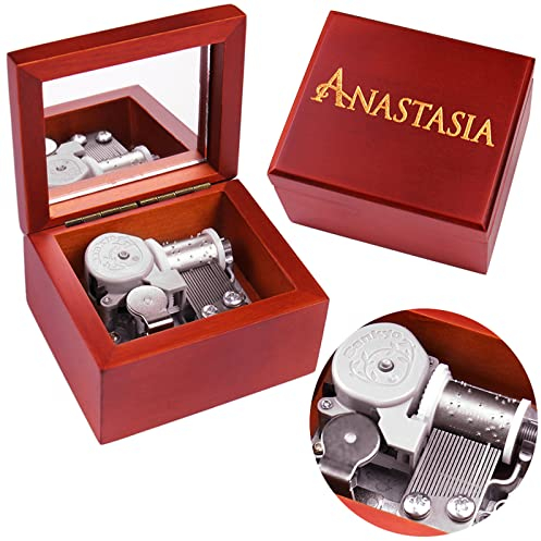 Sinzyo Scatola musicale in legno con movimento a specchio Regalo di Natale, San Valentino e compleanno,melodia:Anastasia-Once Upon A December A