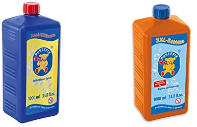 Pustefix 420869872 XXL Tvœlbubblor Pœfyllning Vätska, 1 l & Pustefix 505420 Sœpbubblor Pœfyllningsflaska, 1000 ml