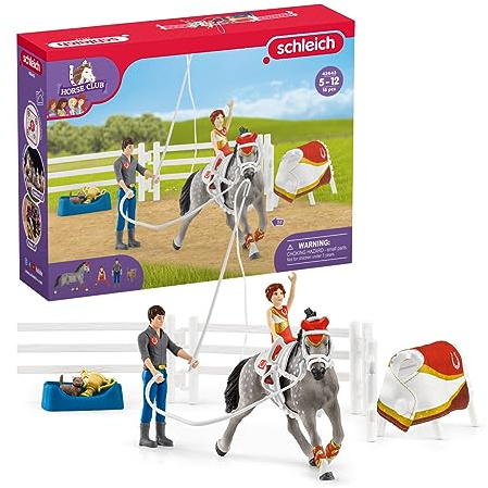 Schleich Horse Club | Set de volteo de Horse Club MIA 42443 | 18 Piezas