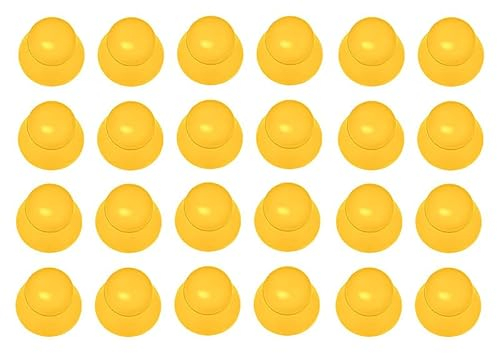 DESERMO 24er Set Kugelknöpfe für Kochjacken | Hochwertige Kochjackenknöpfe für alle Kugelknopf-Kochjacken | Profi Kochknöpfe mit großer Farbauswahl (gelb)