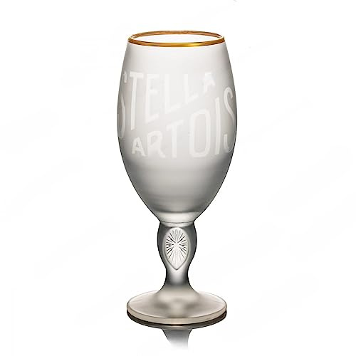 Roxley X 2 Stella Heritage Design 3 Gold Rimmed Half Pint Glass | 33cl Stella Glasses |