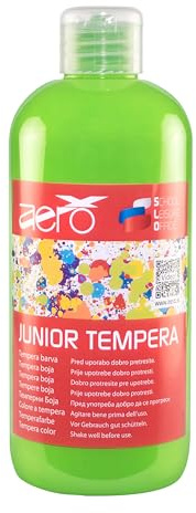 AERO Tempera Einzelfarben, 0,5L, ungiftig, leuchtende und intensive Farben, hochpigmentiert, mit Wasser vermalbar, geeignet für zahlreiche Maltechniken, Gelbgrün