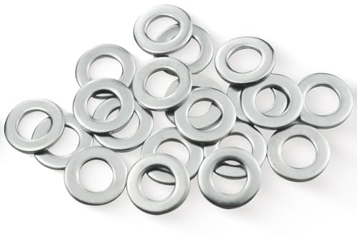 Unterlegscheiben M8 Große, MeHurr 20 Stück Beilagscheiben Edelstahl M8 x 16mm, Karosseriescheiben A2 V2A 304, Unterlegscheibe DIN125, Metallscheiben für Schrauben & Muttern & Gewindestange