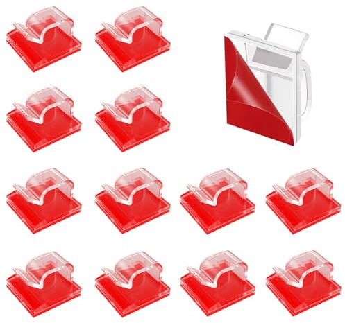 Yoezuo 100 Stück Kabelhalter Selbstklebend, Kabelclips für Kabelmanagement, Kabelwandklammer mit 3M Klebepads für Kabelmanagement, Kabelklemmen & Kabelorganisator Schreibtisch (Transparent)