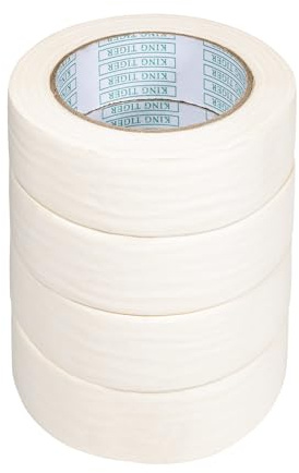Noa Home Deco 4 Rollen Malerkrepp 30mm x 50m, Kreppband zum Malen und Dekorieren, Universal-Malerband, Beige