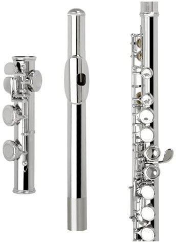 Flauto Do Foro Chiuso Strumento musicale a chiave C da concerto per flauto traverso professionale16 fori aperti chiusi
