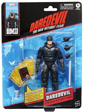 Marvel Legends Series Daredevil, The Man Without Fear Comics-Inspired Collectible 6-Inch Scale Action Figure with Character-Sized Comic Accessory