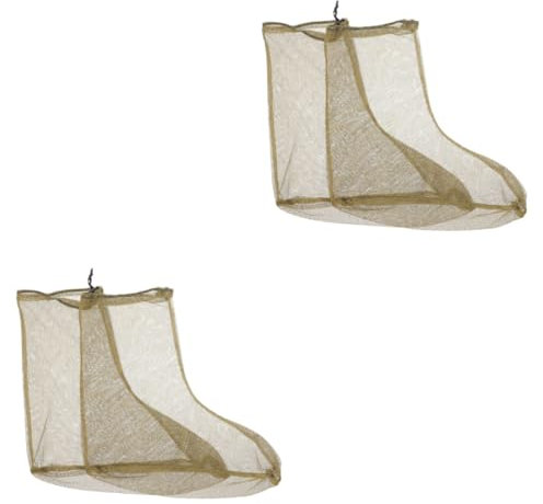 BESPORTBLE 2 Paires Chancelières en Maille d'extérieur pour Les Aventures dans la Jungle et la pêche Anti-piqûres de moustiques (Vert et Camouflage-)