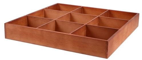 Zerodeko Aufbewahrungsbox Aus Holzgitter Makeup Organizer Behälter Für Kleinteile Trennwände Aus Naturholz Büroaccessoire