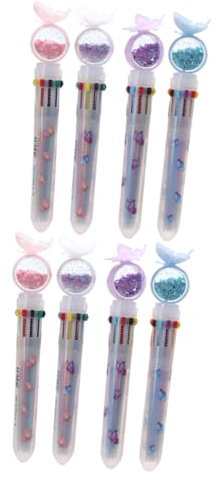 OSALADI 8pcs Kawaii Ballpoint Pens Cute Drawing Pens Glitter for School Office Supplies Portable Writing Tools for Teenagers White