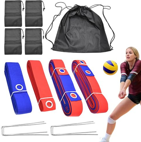 Volleyball Linien Für Rasen - Beach Volleyball Feldlinien - Faltbare Zubehörteile Für Sportliche Trainingsnutzung Im Gras Und Park