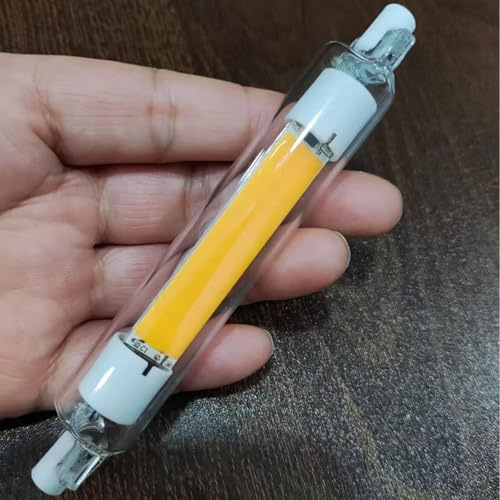 QIROGKC R7S LED COB Bulbs 3PCS – 78mm/118mm 20W/30W 230V Glass Tube High Power (3 Color Temps) for Floodlights & Commercial Lighting 30W 118mm Warm White