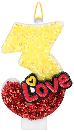 Candele con Numeri Rosse e Gialle, Candeline con Numeri di Compleanno Decorazione per Topper Torta Feste di Compleanno Celebrazioni Forniture per Anniversari Matrimonio (3)