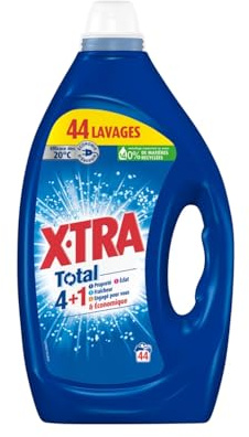 X-TRA Detergente Líquido para Todo Tipo de Tejidos – 2,2 L – 44 Lavados – Limpieza Completa para Cada Prenda
