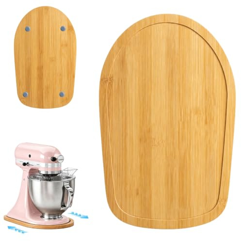 Bamboo Mixer Slider Compatible with KitchenAid 4.5-5 Qt Tilt-Head Stand Mixer, Appliance Sliding Mat Accessories for Kitchen Aid, Countertop Moving Tray Attachments Fits for KitchenAid Artisan