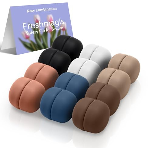 12 Paar extra starke Hijab-Magnete für Frauen | rutschfeste, stecknadellose Multifunktions-Magnete für Schals & Kleidung | hochwertiges Set aus glänzendem & mattem (Color B)